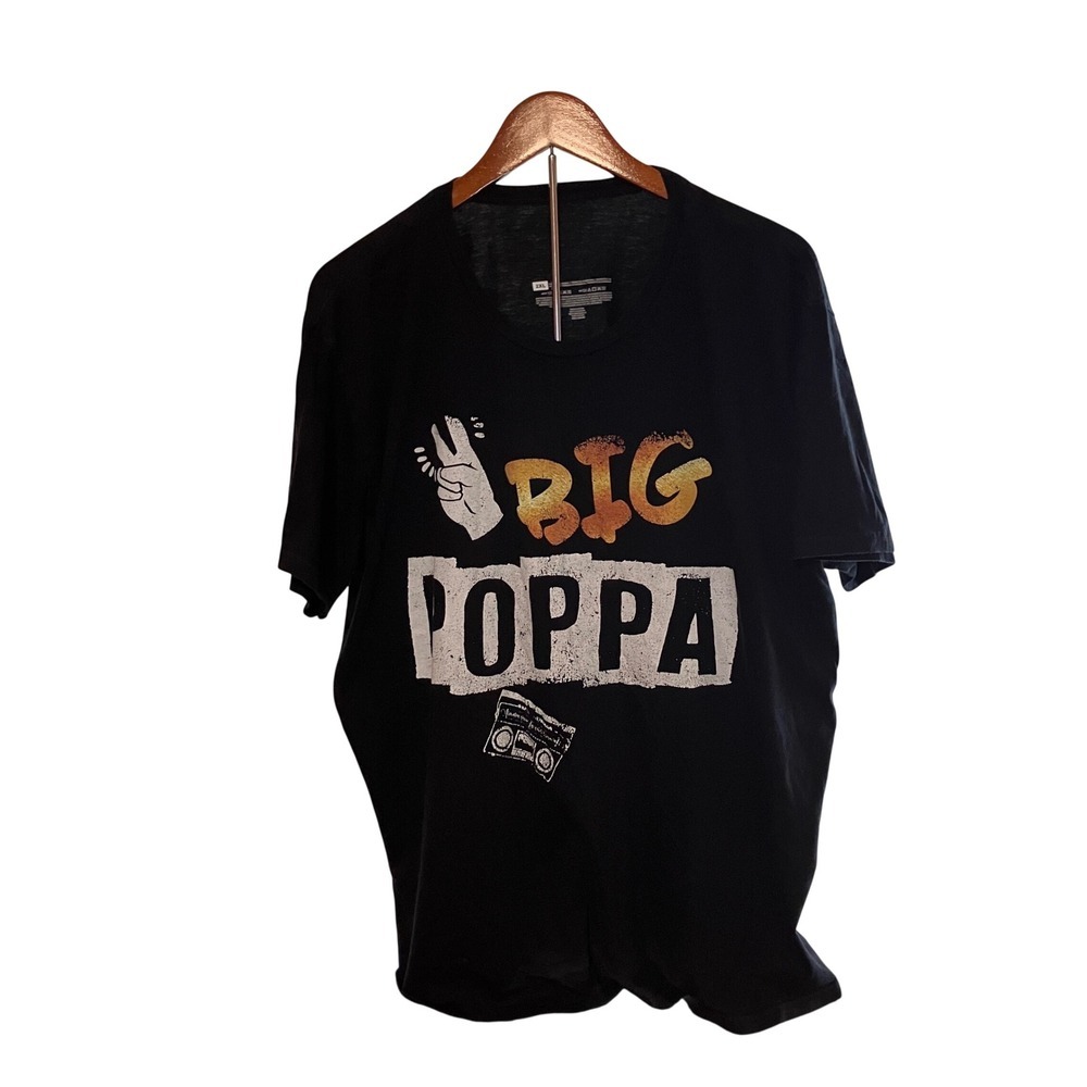 Notorious B.I.G. Graphic T-Shirt Men 2XL Black Excellent Big Poppa Hip Hop Tee